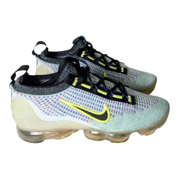 NIKE Air VaporMax 2022 Flyknit 'Volt Photo Blue' Running Shoes Size 5Y/W6.5 - Picture 2 of 14